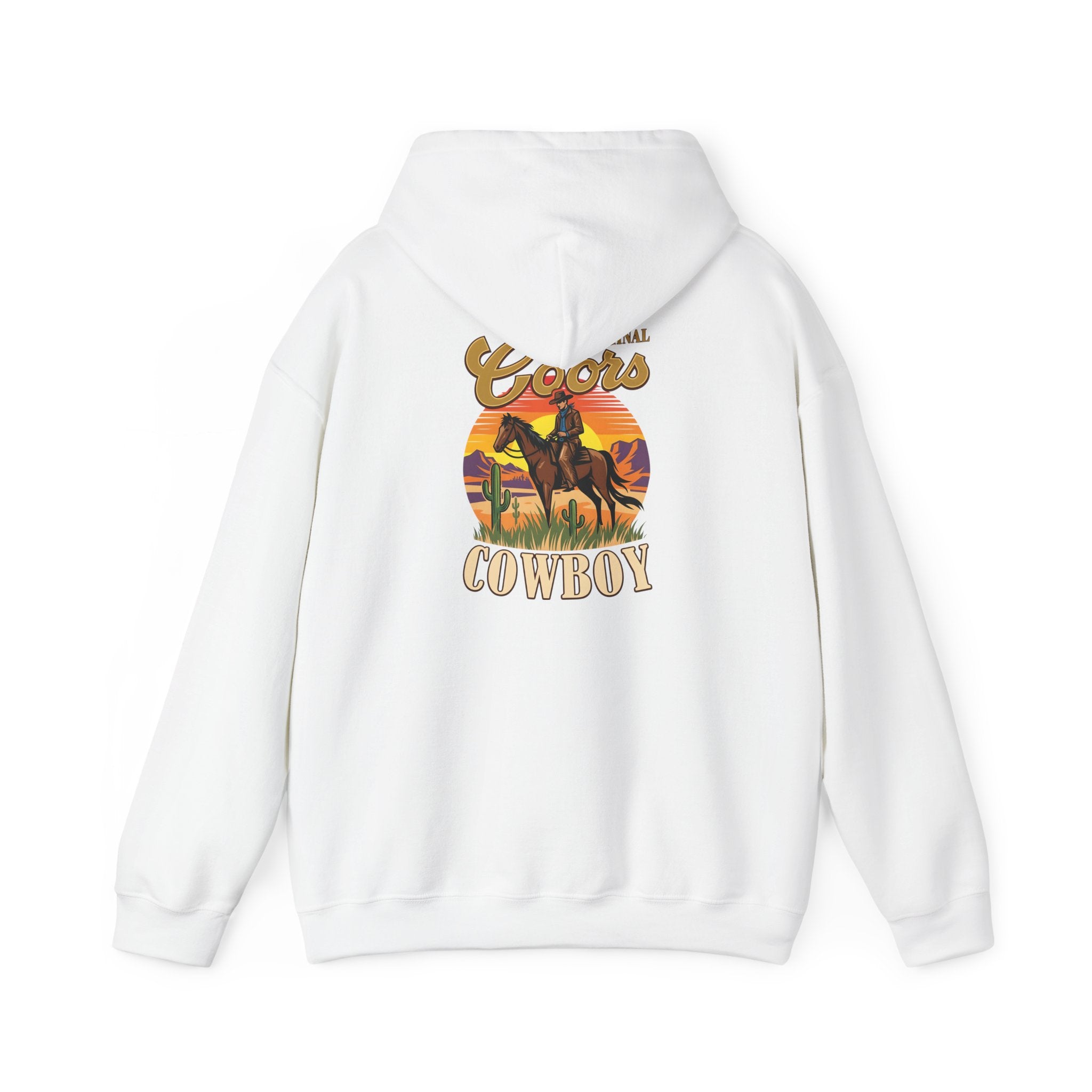 Coors Cowboy Hoodie — Vintage Western Horse Ranch Pullover