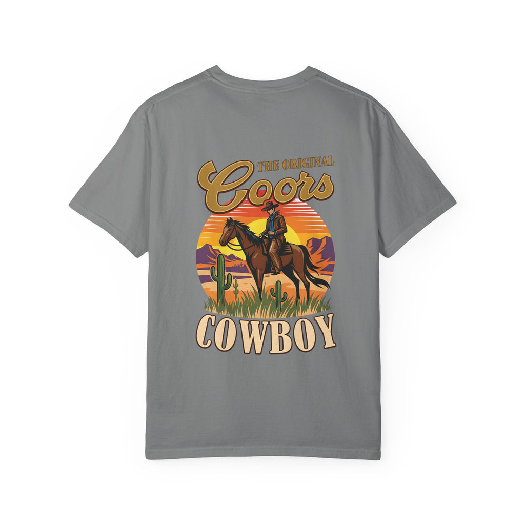 Cowboy Graphic T-Shirt — "The Original Coors Cowboy" Vintage Western Tee