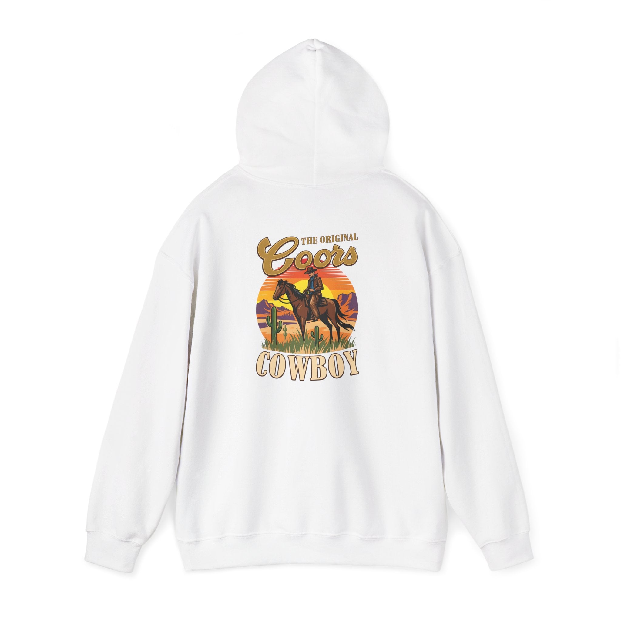 Coors Cowboy Hoodie — Vintage Western Horse Ranch Pullover
